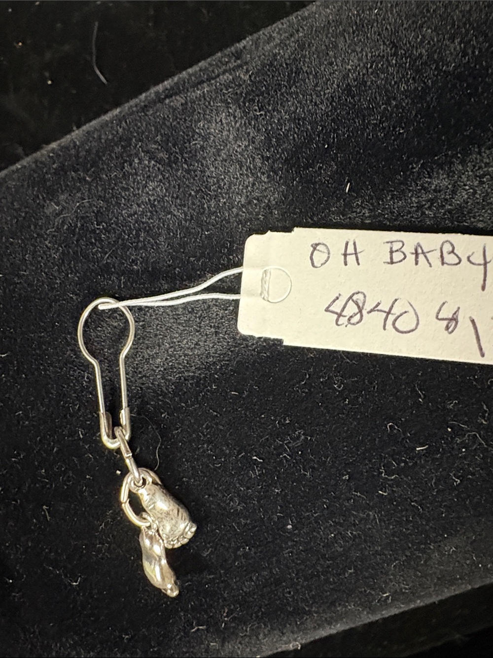 Silver Baby Foot Charm - Picture 5 of 5